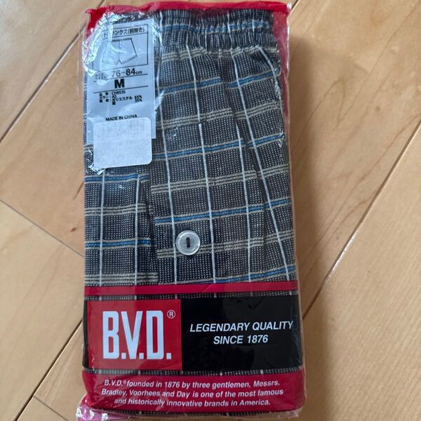 B.V.D. ニットトランクス M チェック柄 新品 未使用