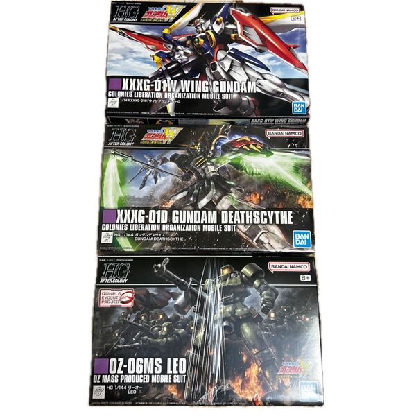 ガンプラ HG ウイングガンダム ・デスサイズ・リーオー 3個セット