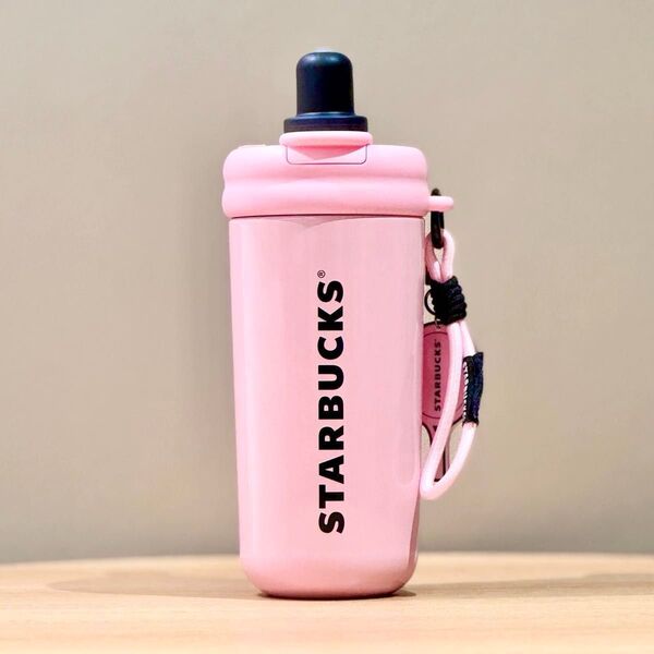 海外限定 スターバックス ピンク ステンレスタンブラーチャーム付き
