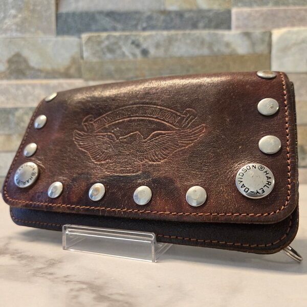 HALEY-DAVIDSON ハーレーダビッドソン イーグル ウォレット 財布 レザー 本革 スタッズ ヴィンテージ