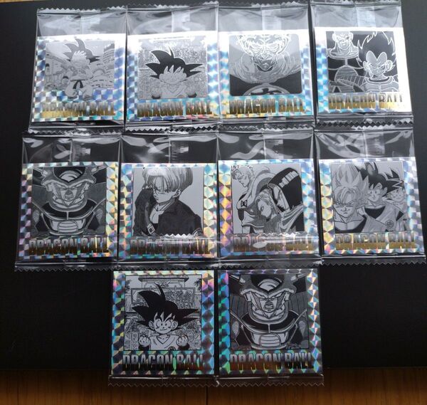 ドラゴンボール40周年記念 オリジナルイラストレーション シールウエハース 8種 10枚セット