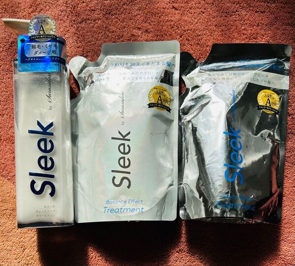 sleek by サラサロン ダメージ用シャンプー・トリートメント 3点セット