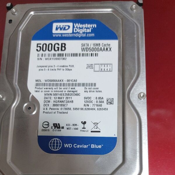Western Digital WD Caviar Blue 500GB 3.5 インチ