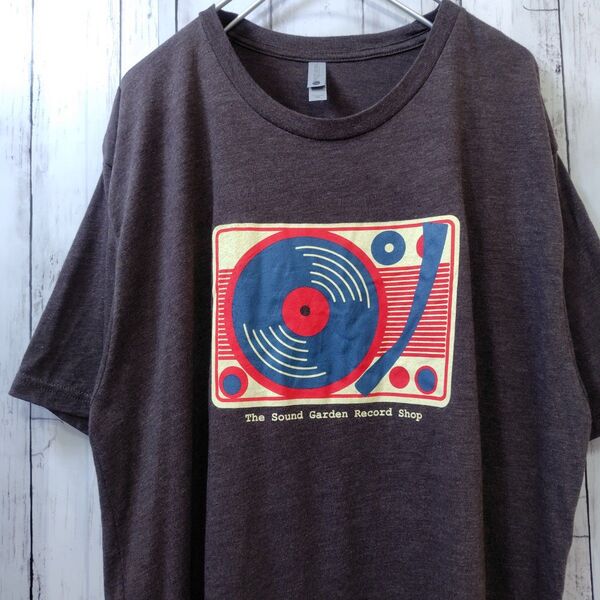 NEXTLEVEL レコード ビッグサイズ Tシャツ ブラウン系 2XL 古着