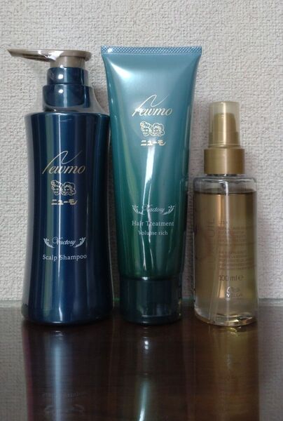 【ニューモ】 ヘアケアセット(シャンプー、トリートメント)&ウェラLUXE OIL3点セット!