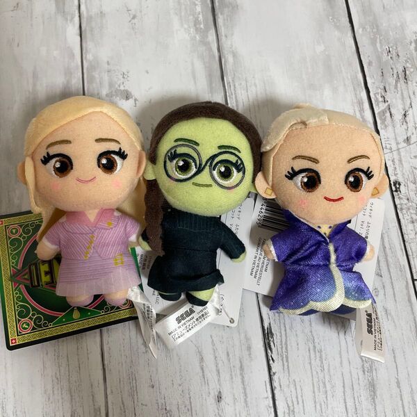 ナムコ限定 wicked ウィキッド ふたりの魔女 グリンダ エルファバ マダム・モリブル マスコット
