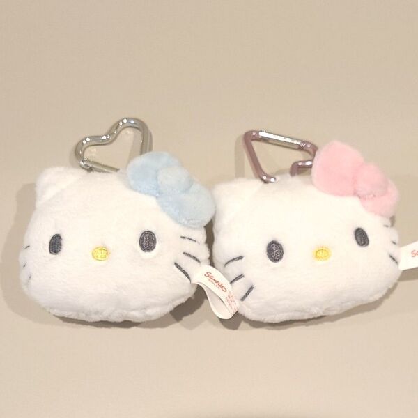 サンリオ キティ フェイス形マスコットホルダー(I Love Hello Kitty) ブルー ピンク キティちゃん キーホルダー