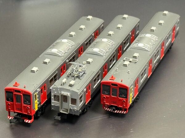 マイクロエース A2453 103系1500番台電車(JR九州色 分割編成)3両セット 警戒色スカート 動力車付き