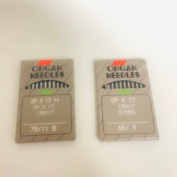 2パックセット 合計20本 オルガン ミシン針 家庭用 職業用 ロックミシン