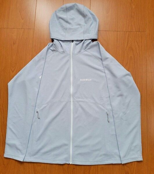 モンベル mont-bell クールパーカ レディース M-Rサイズ 現行モデル 水色 UVカット