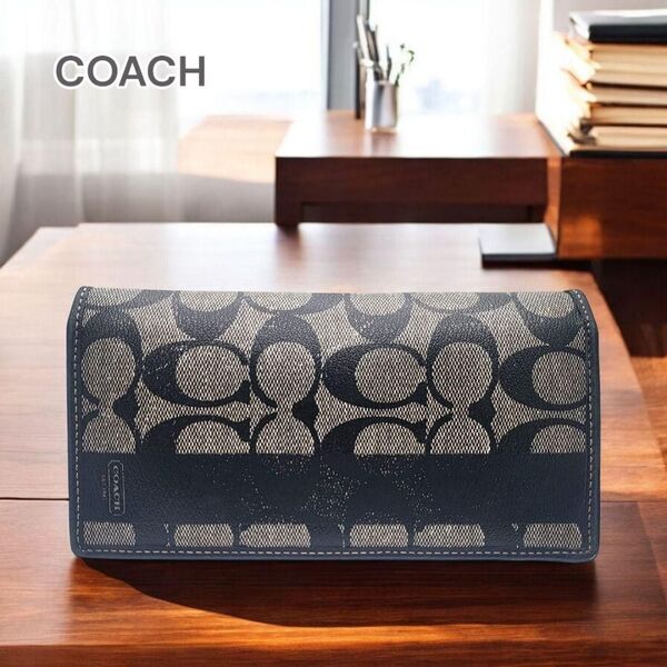 COACH コーチ 長財布 二つ折り シグネチャー4497752300