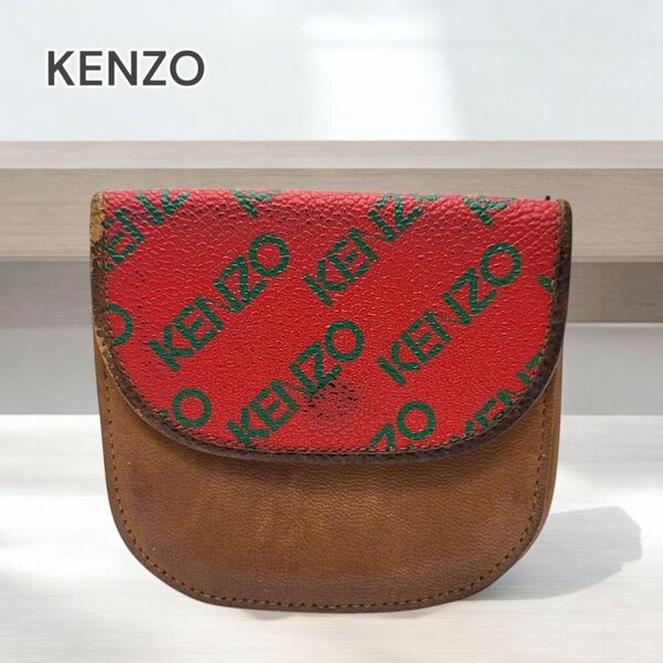 KENZO ケンゾー コインケース レザー ブラウン7021792500