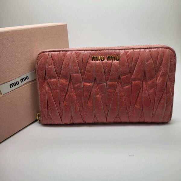 財布 miu miu ミュウミュウ ラウンドファスナー9583652700