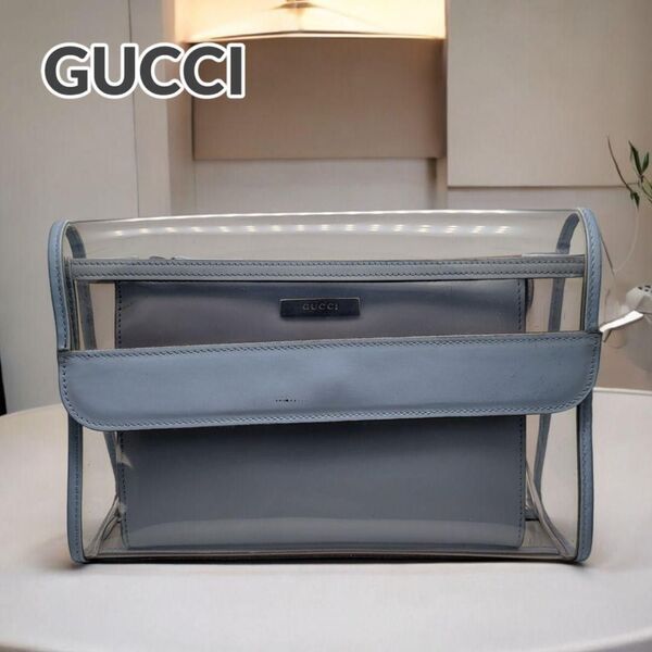 GUCCI グッチ クラッチバッグ ビニール×レザー2699555900