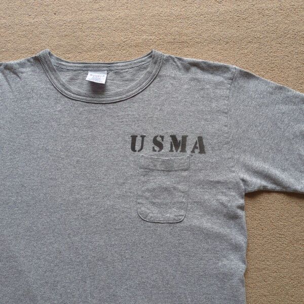 チャンピオンChampion T1011 USMA ステンシル USA製 両面プリント ロゴ プリントTシャツ 半袖Tシャツ