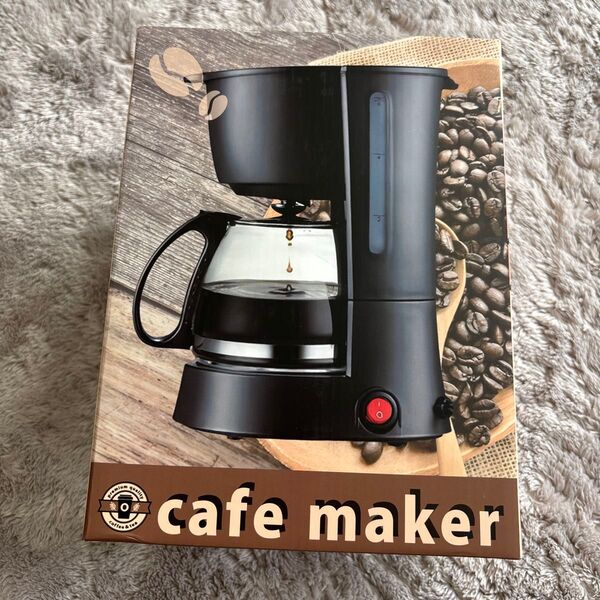 新品カフェメーカー コーヒーメーカー コンパクトで場所とらず!ブラック