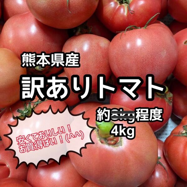 大好評! 熊本県産 訳あり トマト 約4kg程度