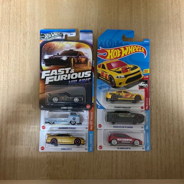 6 set mix ホットウィール HotWheels