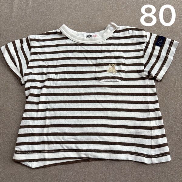 POLO ポロラルフローレン 半袖 Tシャツ 80 バースデイ ボーダー ベビー服