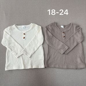 SHEIN 長袖カットソー 2色セット 18-24M 80サイズ シーイン トップス