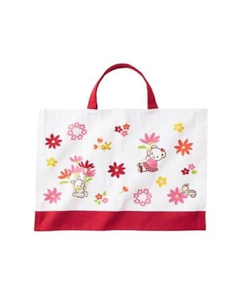 新品 familiar ファミリア レッスンバッグ トートバッグ キッズ バッグ 子供 女の子 リアちゃん 通園 通学 花柄