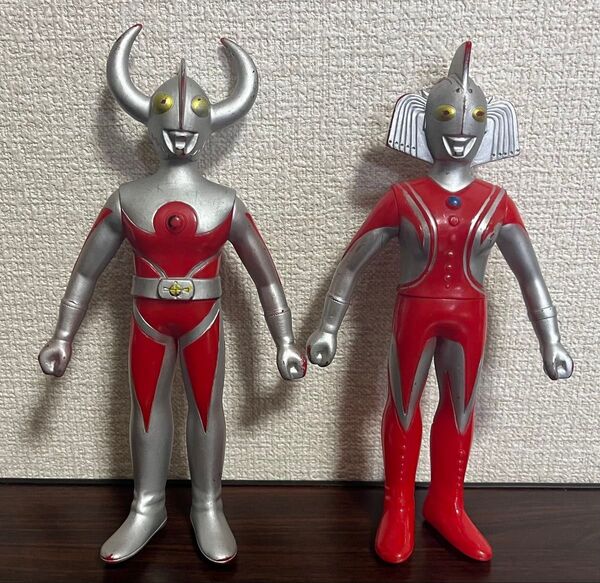 ウルトラヒーローシリーズ ウルトラ父 ウルトラの母 ソフビ 1988 フィギュア ウルトラマンタロウ バンダイ ポピー 昭和レトロ