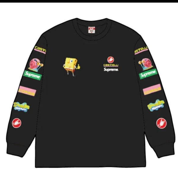 Supreme x SpongeBob Castelli Racing L/S Tee "Black" XL