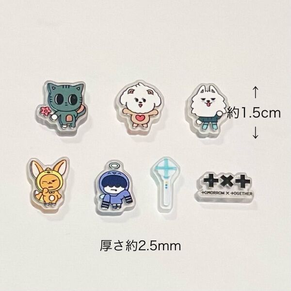 アクスタが入るスマホケース用 シェイカー用 アクリルパーツ TOMORROW X TOGETHER TXT トゥバ セット