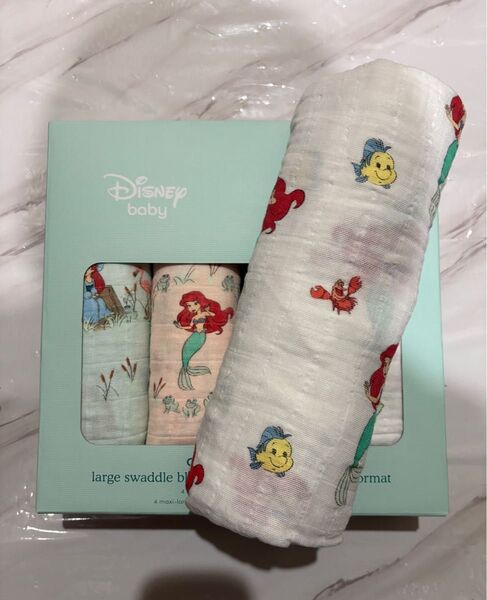 【13】aden+anais エイデンアンドアネイ おくるみ Disneys リトルマーメイド