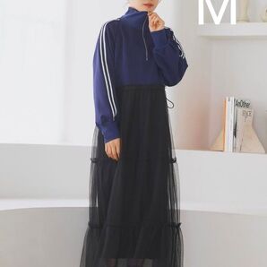 しまむら チュール切替ワンピース【M】 ロゴスデイズ 高橋愛