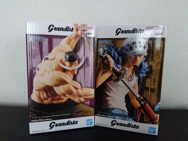 2個セット ワンピース Grandista エドワード・ニューゲート 白ひげ トラファルガー・ロー フィギュア