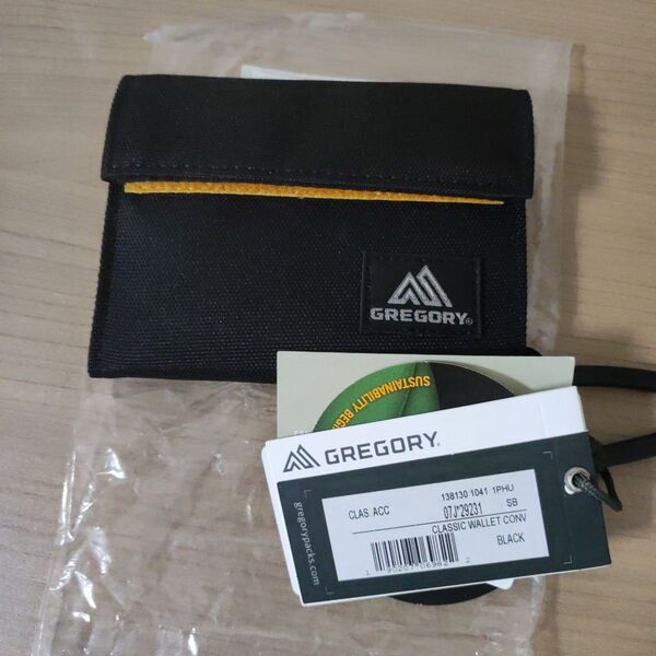 新品 グレゴリー財布 GREGORYCLASSIC WALLET GREGORY ウォレット クラシックワレット ブラック