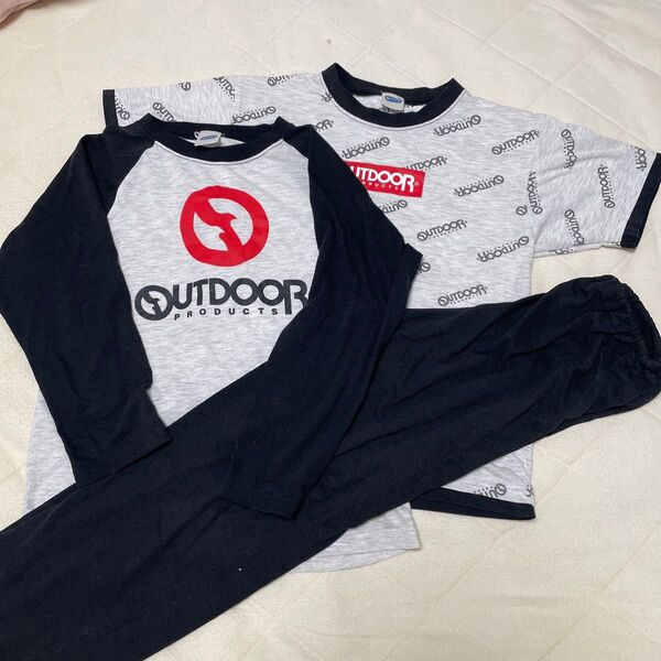 OUTDOOR PRODUCTS 長袖Tシャツ 半袖Tシャツ ズボン 3点セット 140