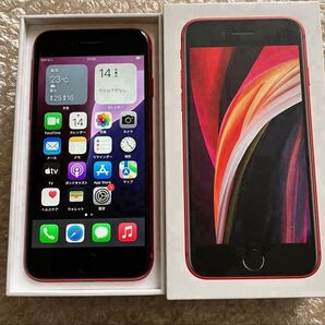 iPhone SE 第2世代 64GB Red SIMフリー iOS18.5 純正品バッテリー最大容量84% 美品