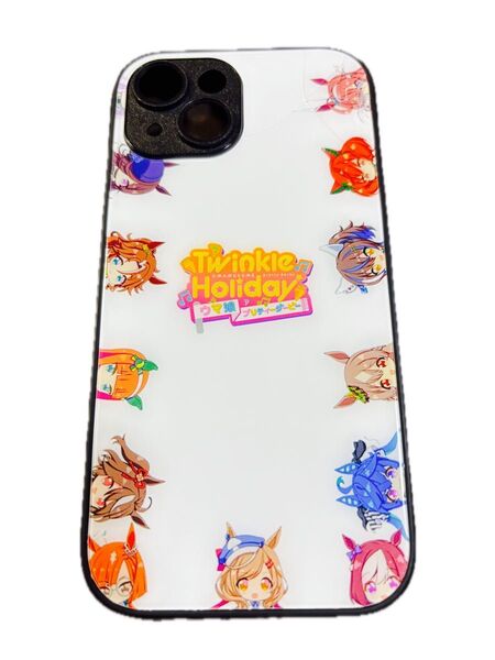 スマホケース Twinkle Holiday iPhone15専用ブラック ウマ娘。カバーの右上の方に若干のヒビ有り。