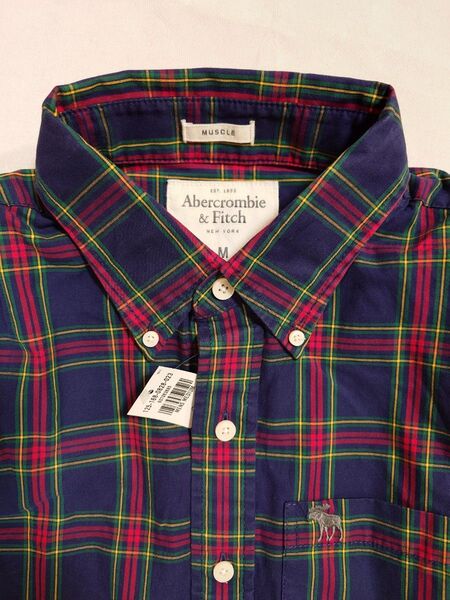 【未使用/希少】Abercrombie & Fitch (アバクロ) コットンシャツ M(日本Lサイズ相当) タグ付き