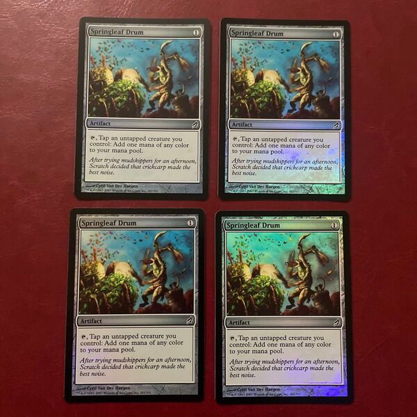 【MTG】バネ葉の太鼓 foil 4枚