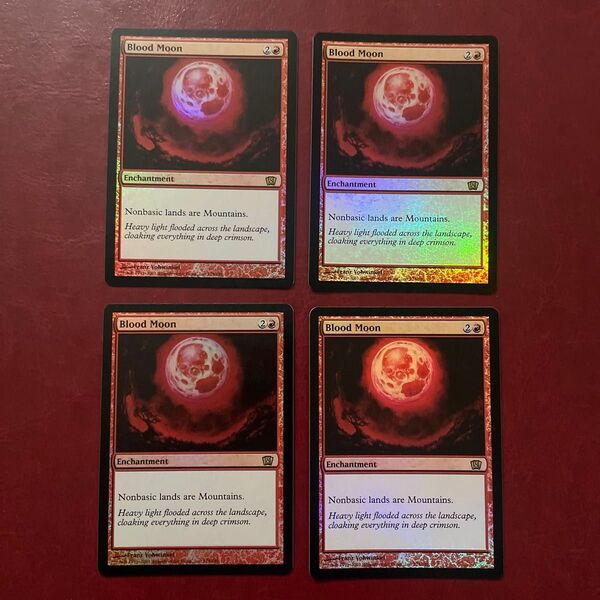 【MTG】血染めの月 foil 4枚