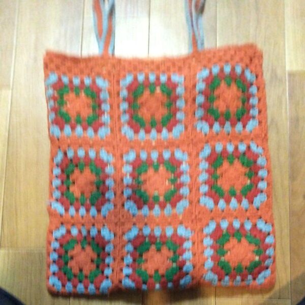 グラニースクエアバッグ ハンドメイド