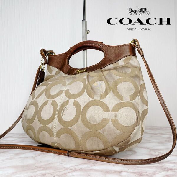 402 COACH コーチ シグネチャー ハンドバッグ ショルダーバッグ