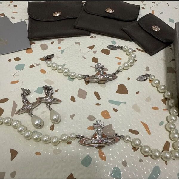 Vivienne Westwood ネックレス ブレスレット ピアス 3点セット ネオバス パール