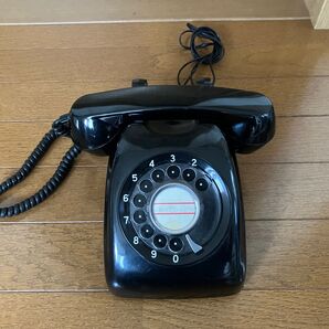 【昭和レトロ】レトロ 懐かしの黒電話 600-A-2 1981年製? ブラック