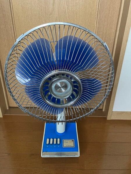【昭和レトロ】 アンティーク 東芝 扇風機 D-30PC あさがお ブルー ★動作確認済み★