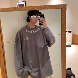 【大人気】ロゴ 新品 トップス モード ストリート メンズ 長袖
