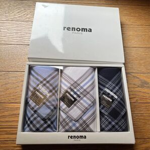 renoma紳士ハンカチ3枚 綿100 %