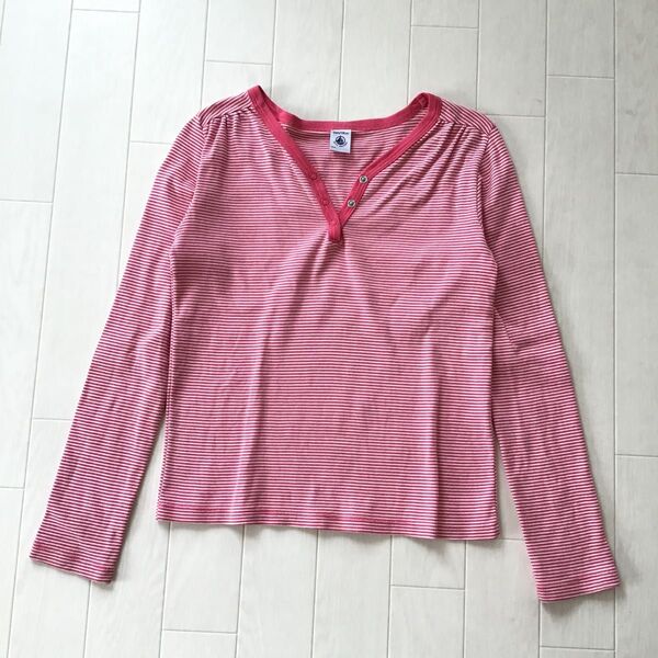 Petit bateau プチバトー カットソー 長袖 Tシャツ ロンT ボーダー トップス 128