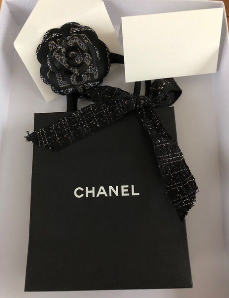 CHANEL ショップ袋&リボン(2024ホリデー)ホリデーカメリア(ホリデー2019年)メッセージカード付き