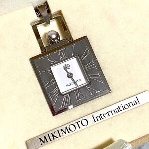 MIKIMOTO ミキモト ペンダントウォッチ JAL限定 スクエア ネックレス ケース付き