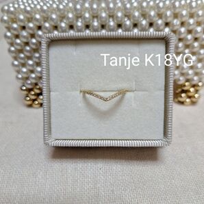 K18YG ハーフエタニティ ダイヤ リング