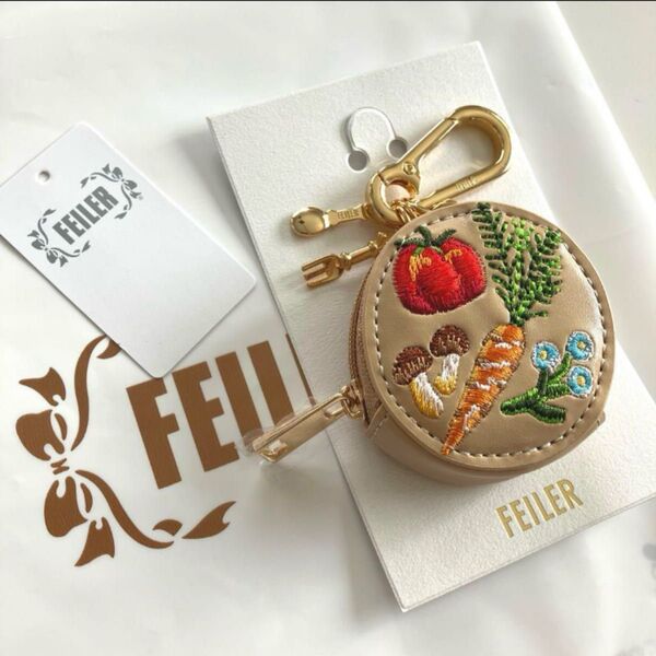 フェイラー 新品 グランマルシェ ポーチ チャーム コインケース FEILER